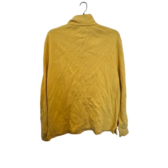 Polo Ralph Lauren Yellow 1/4 Zip Pullover Sweatshirt Mens Large 100% Cotton - Picture 7 of 8